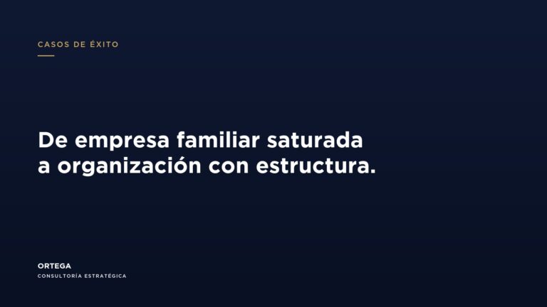 Profesionalización de una empresa familiar: caso real